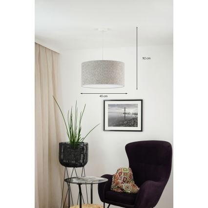 Brilagi - Pendel BOUCLE ROLLER 1xE27/15W/230V diameter 45 cm grå