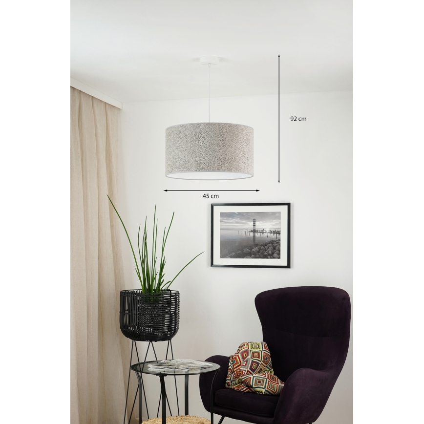 Brilagi - Pendel BOUCLE ROLLER 1xE27/15W/230V diameter 45 cm grå