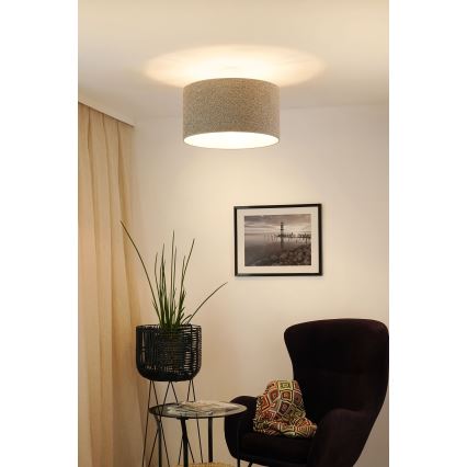 Brilagi - Pendel BOUCLE ROLLER 1xE27/15W/230V diameter 45 cm grå
