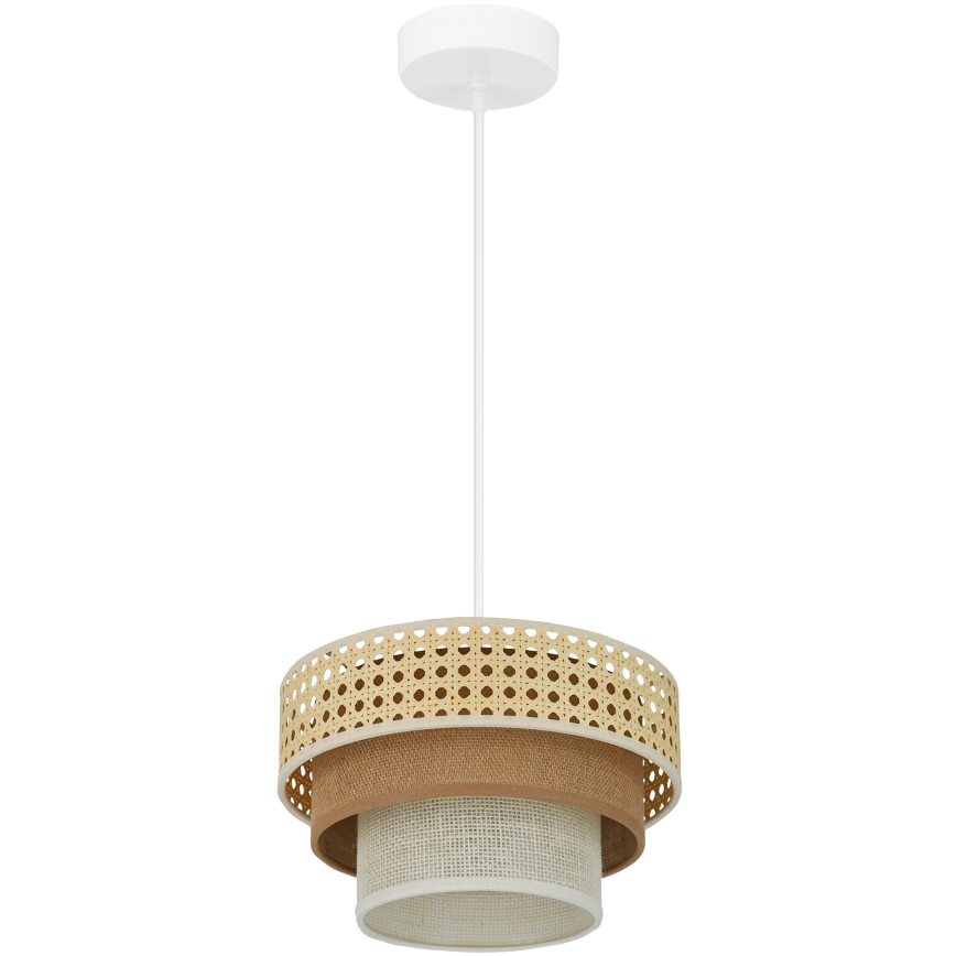 Brilagi - Pendel CEDAR LUNETA 1xE27/15W/230V diameter 25 cm beige/brun/cremefarvet