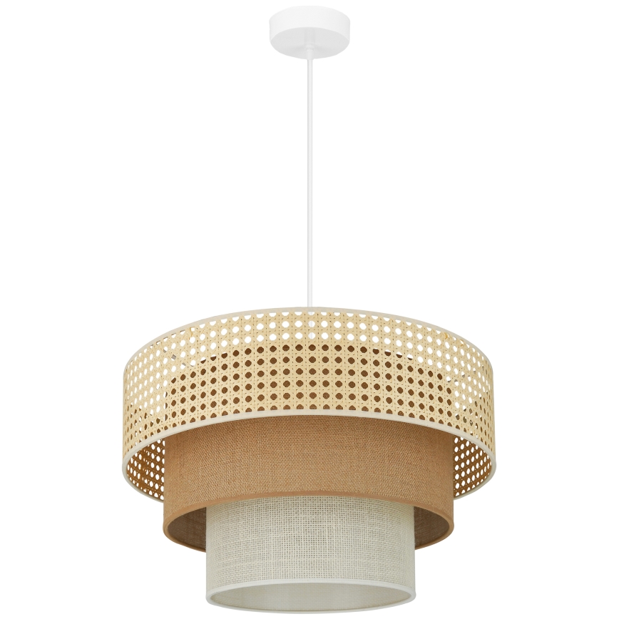 Brilagi - Pendel CEDAR LUNETA 1xE27/15W/230V diameter 45 cm beige/brun/cremefarvet