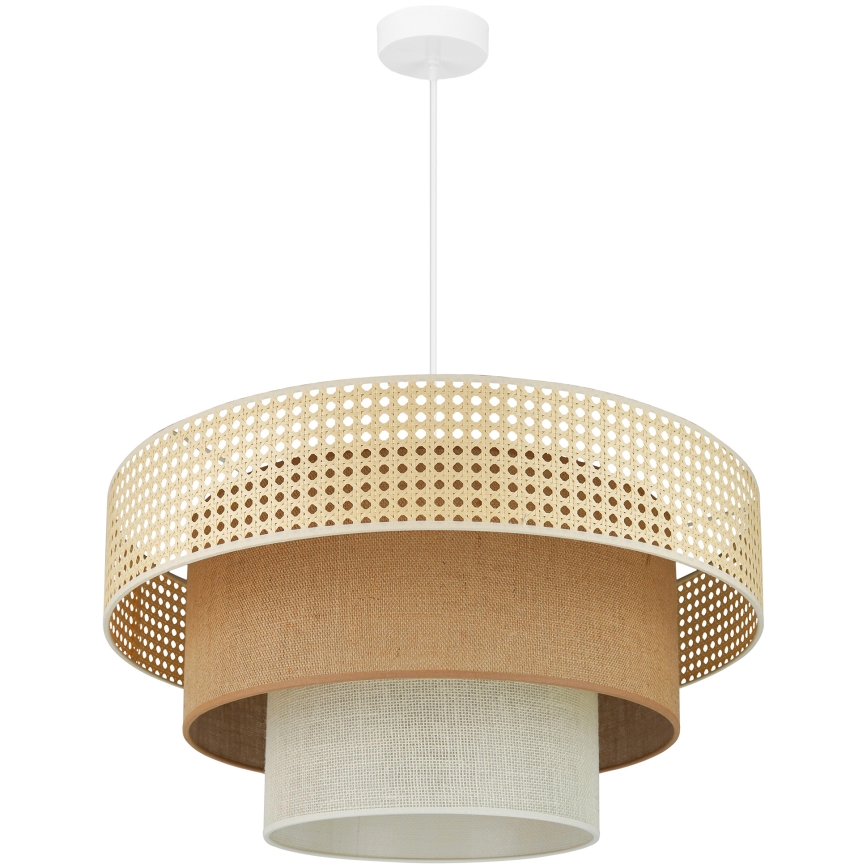 Brilagi - Pendel CEDAR LUNETA 1xE27/15W/230V diameter 60 cm beige/brun/cremefarvet