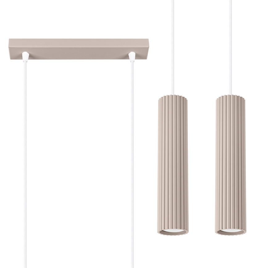 Brilagi - Pendel CRESTO 2xGU10/10W/230V taupe