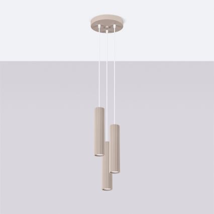 Brilagi - Pendel CRESTO 3xGU10/10W/230V taupe