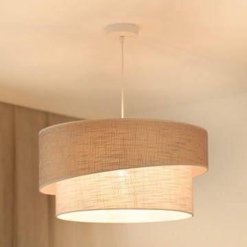 Brilagi - Pendel DOVER SHINE 1xE27/15W/230V diameter 50 cm grå/cremefarvet