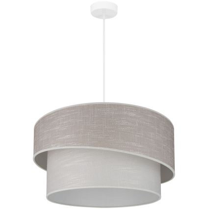 Brilagi - Pendel DOVER SHINE 1xE27/15W/230V diameter 50 cm grå/cremefarvet