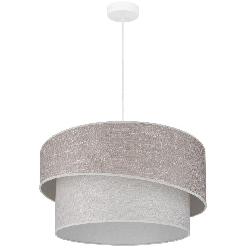 Brilagi - Pendel DOVER SHINE 1xE27/15W/230V diameter 50 cm grå/cremefarvet