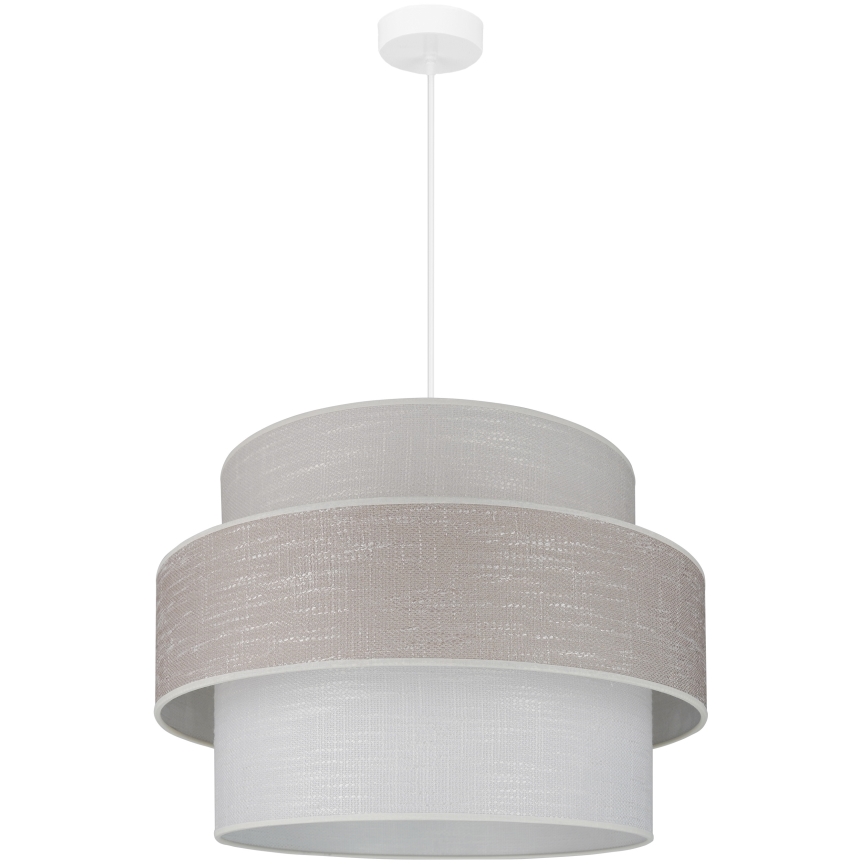 Brilagi - Pendel DOVER SPACE 1xE27/15W/230V diameter 50 cm grå/cremefarvet
