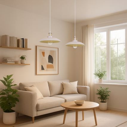 Brilagi - Pendel FLAMENGO 2xE27/60W/230V beige