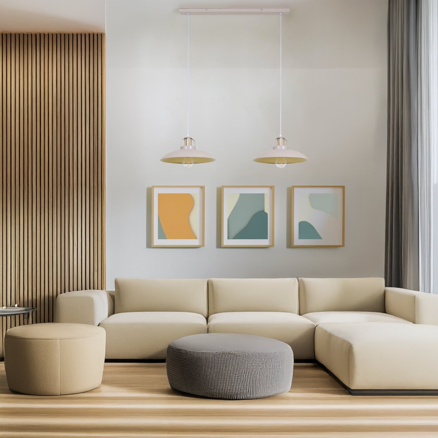 Brilagi - Pendel FLAMENGO 2xE27/60W/230V beige