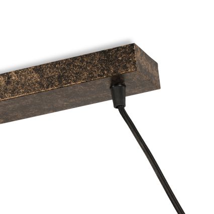 BRILAGI - Pendel FORGE på wire 3xE27/60W/230V, kobber/patina