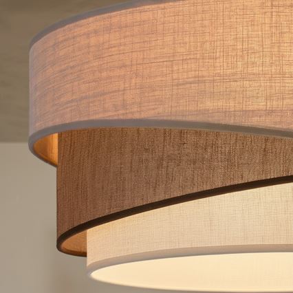 Brilagi - Pendel med kabel ARROW 1xE27/60W/230V Ø 45 cm beige/brun/hvid