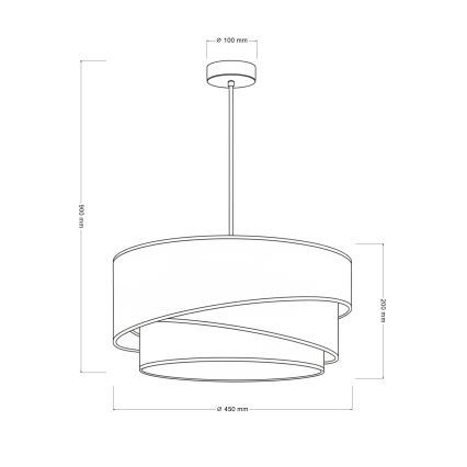 Brilagi - Pendel med kabel ARROW 1xE27/60W/230V Ø 45 cm beige/brun/hvid