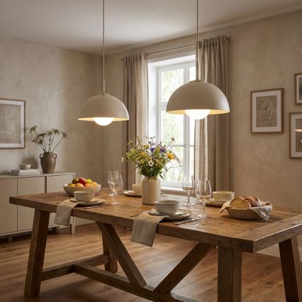Brilagi - Pendel med kabel COSMO 1xE27/60W/230V Ø 30 cm beige/guld