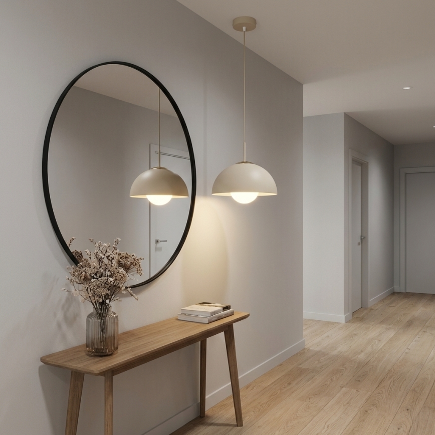 Brilagi - Pendel med kabel COSMO 1xE27/60W/230V Ø 30 cm beige/guld