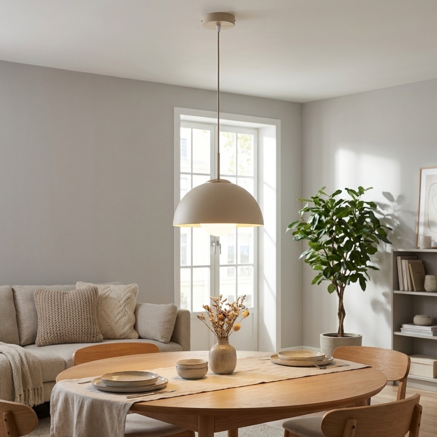 Brilagi - Pendel med kabel COSMO 1xE27/60W/230V Ø 30 cm beige/guld