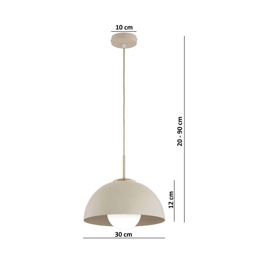 Brilagi - Pendel med kabel COSMO 1xE27/60W/230V Ø 30 cm beige/guld