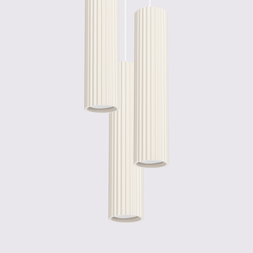 Brilagi - Pendel med kabel CRESTO 3xGU10/10W/230V cremefarvet