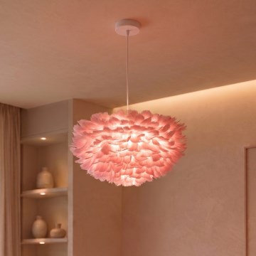 Brilagi - Pendel med kabel FEATHER 3xE27/40W/230V Ø 50 cm rosa