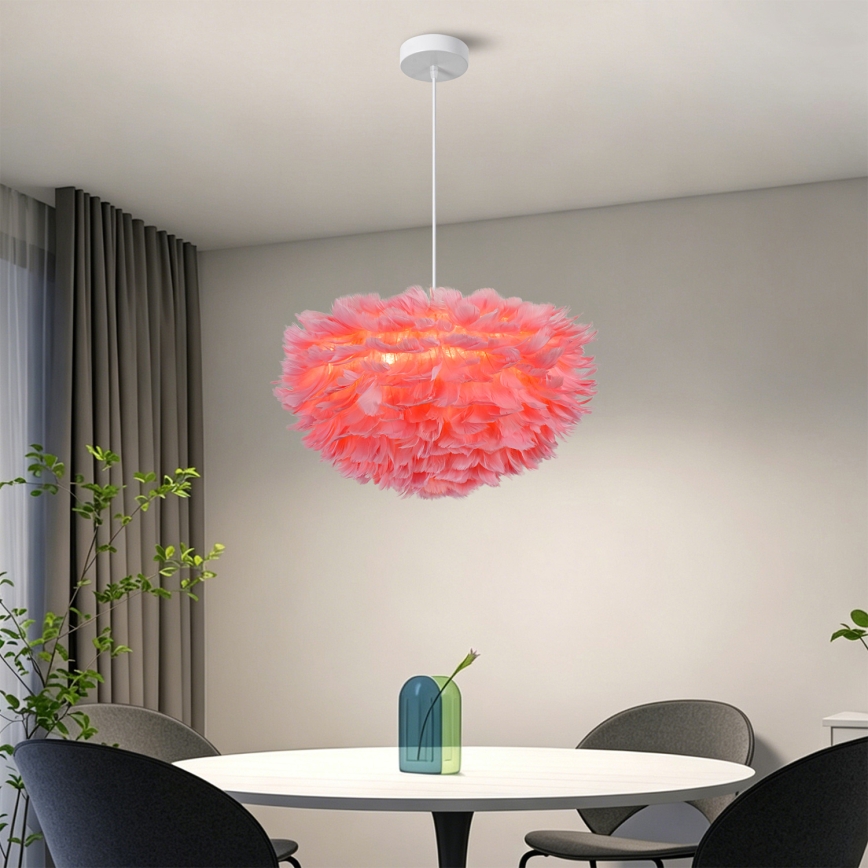 BRILAGI - Pendel med kabel FEATHER 3xE27/40W/230V Ø 50 cm rosa