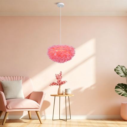 BRILAGI - Pendel med kabel FEATHER 3xE27/40W/230V Ø 50 cm rosa