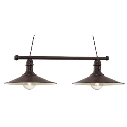 Brilagi - Pendel med kabel FORGE 2xE27/60W/230V brun