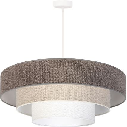 Brilagi - Pendel med kabel LUNETA 3xE27/60W/230V Ø 80 cm grå/creme/hvid