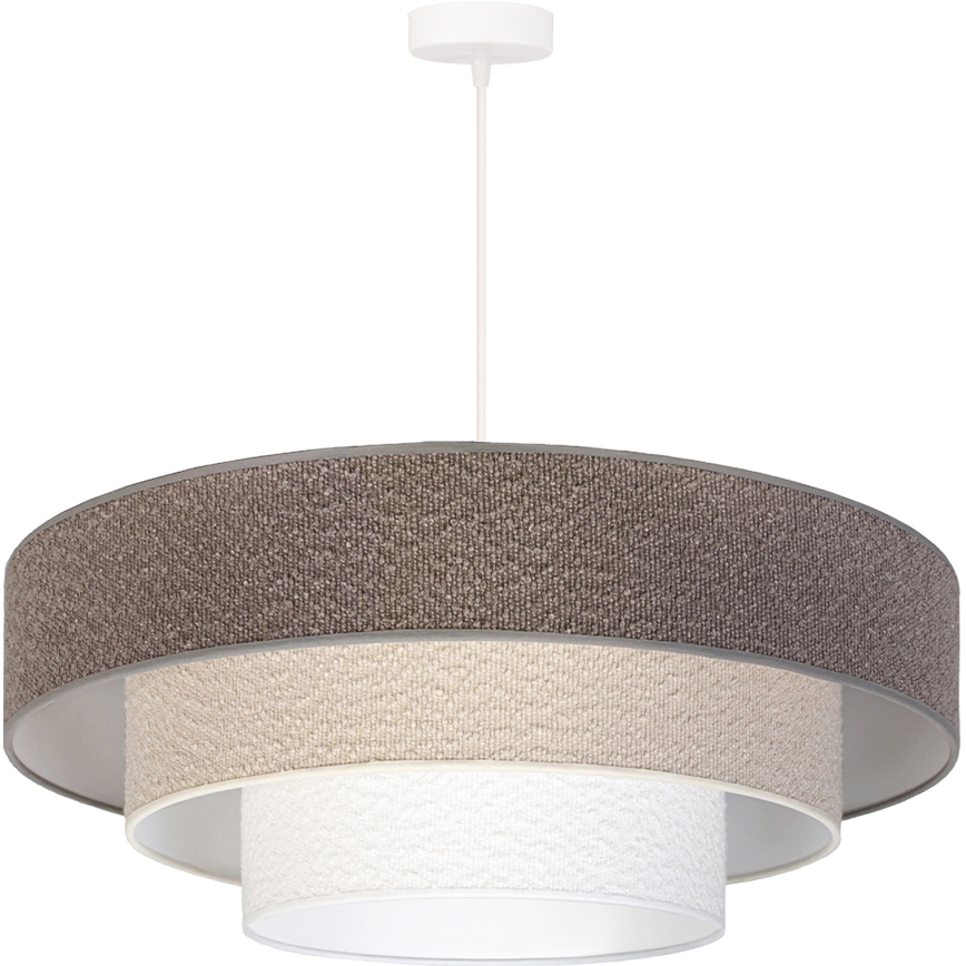 Brilagi - Pendel med kabel LUNETA 3xE27/60W/230V Ø 80 cm grå/creme/hvid