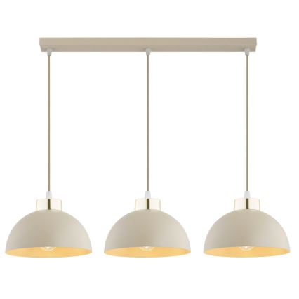 Brilagi - Pendel med kabel MOON 3xE27/60W/230V beige/guld