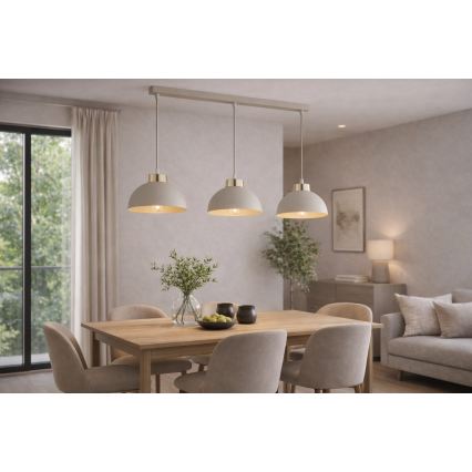 Brilagi - Pendel med kabel MOON 3xE27/60W/230V beige/guld