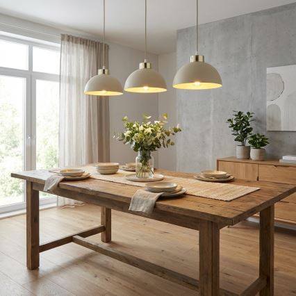 Brilagi - Pendel med kabel MOON 3xE27/60W/230V beige/guld