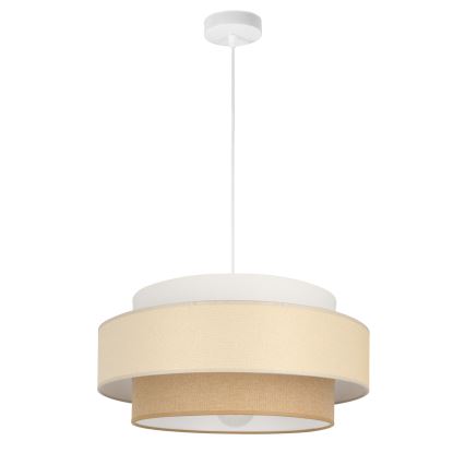 Brilagi - Pendel med kabel RESNA, 1x E27/60W/230V, Ø 40 cm, cremefarvet/beige