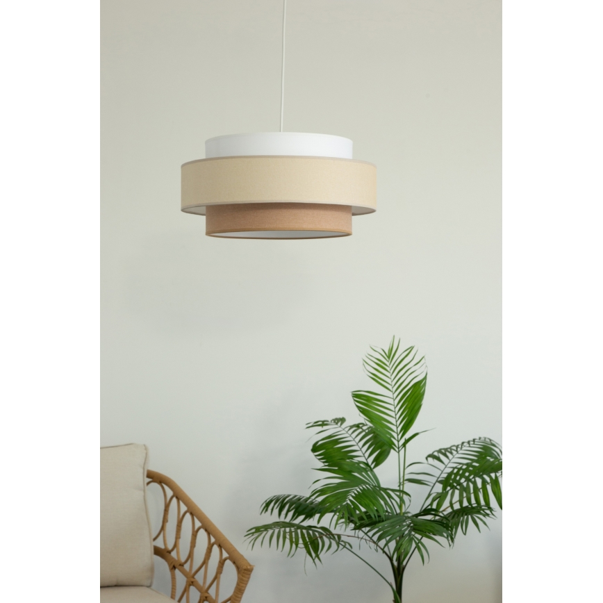 Brilagi - Pendel med kabel RESNA, 1x E27/60W/230V, Ø 40 cm, cremefarvet/beige