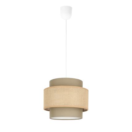 Brilagi - Pendel med kabel RESNA 1xE27/60W/230V Ø 20 cm brun/beige