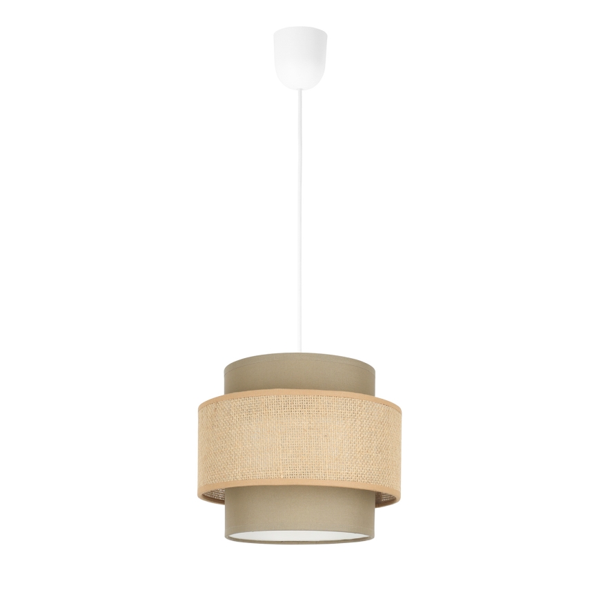 Brilagi - Pendel med kabel RESNA 1xE27/60W/230V Ø 20 cm brun/beige