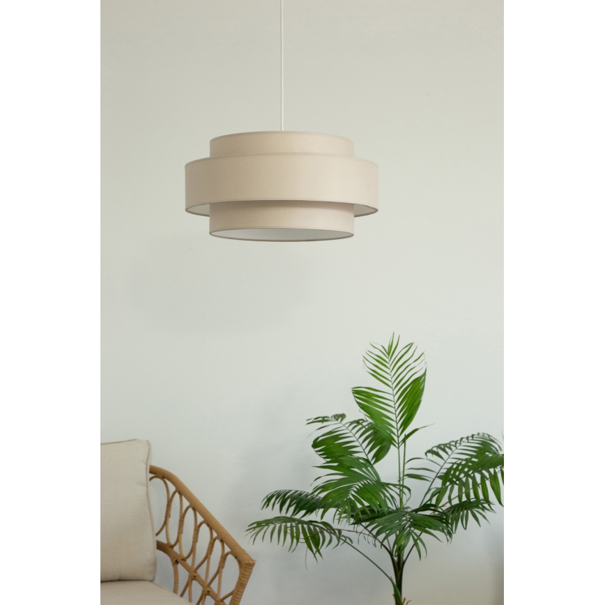 Brilagi - Pendel med kabel RESNA 1xE27/60W/230V Ø 40 cm beige