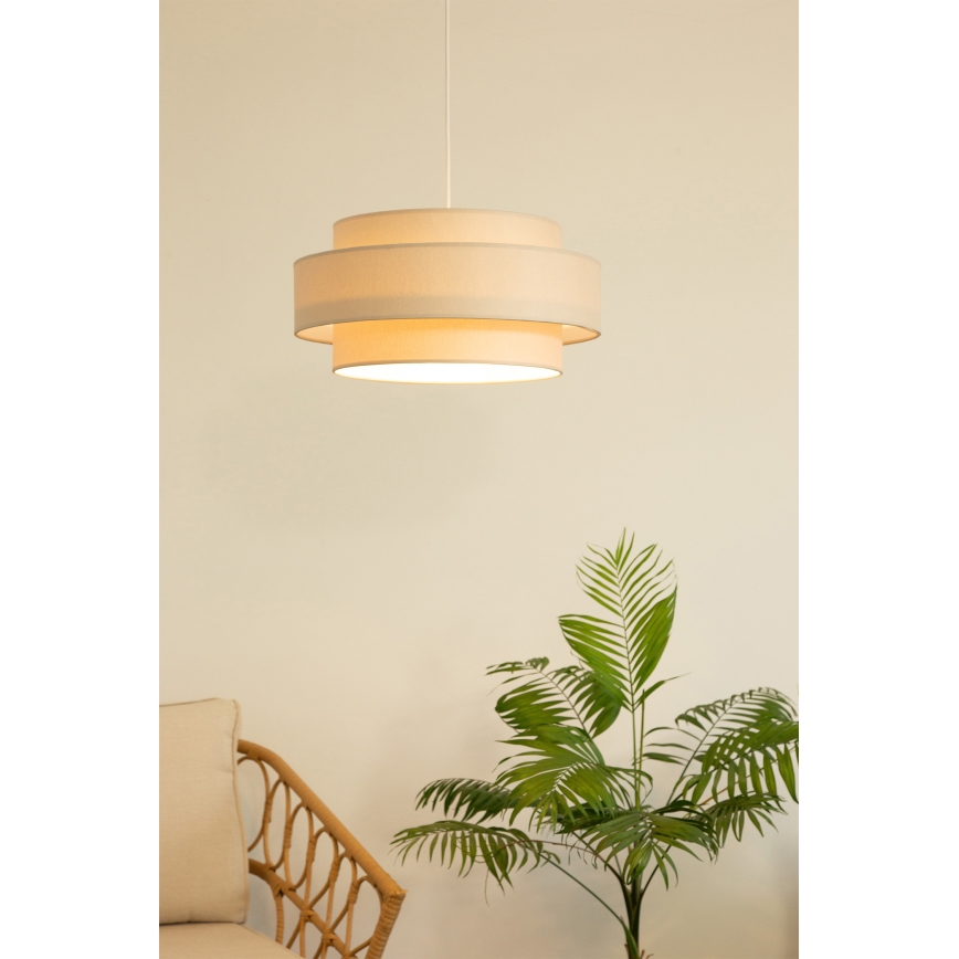 Brilagi - Pendel med kabel RESNA 1xE27/60W/230V Ø 40 cm beige