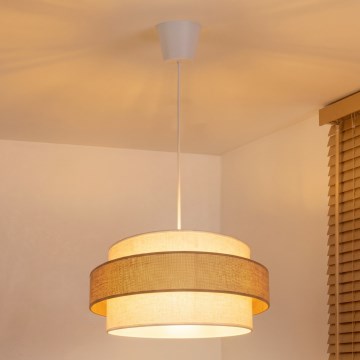 Brilagi - Pendel med kabel SPACE 1xE27/60W/230V Ø 40 cm beige/creme