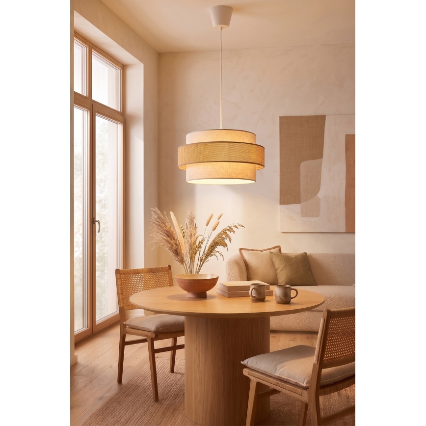 Brilagi - Pendel med kabel SPACE 1xE27/60W/230V Ø 40 cm beige/creme