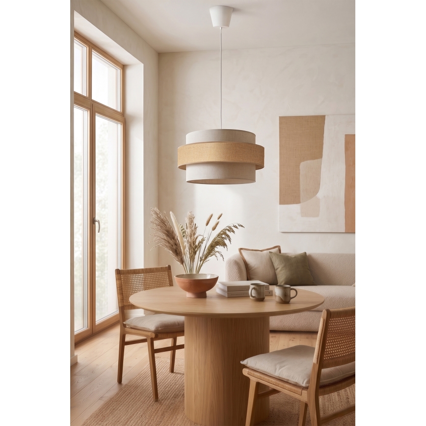 Brilagi - Pendel med kabel SPACE 1xE27/60W/230V Ø 40 cm beige/creme