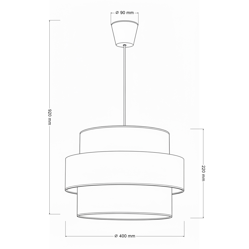 Brilagi - Pendel med kabel SPACE 1xE27/60W/230V Ø 40 cm beige/creme