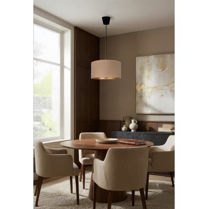 Brilagi - Pendel med kabel VELVET 1xE27/60W/230V diameter 40 cm beige/guld