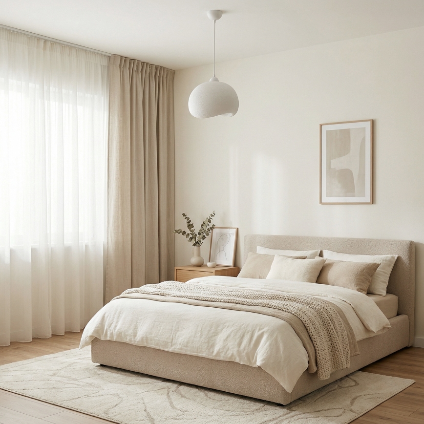 Brilagi - Pendel med kabel WABI SABI 1xE27/40W/230V Ø 34 cm hvid
