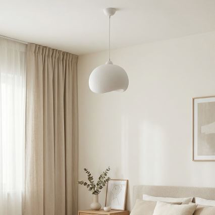 Brilagi - Pendel med kabel WABI SABI 1xE27/40W/230V Ø 34 cm hvid