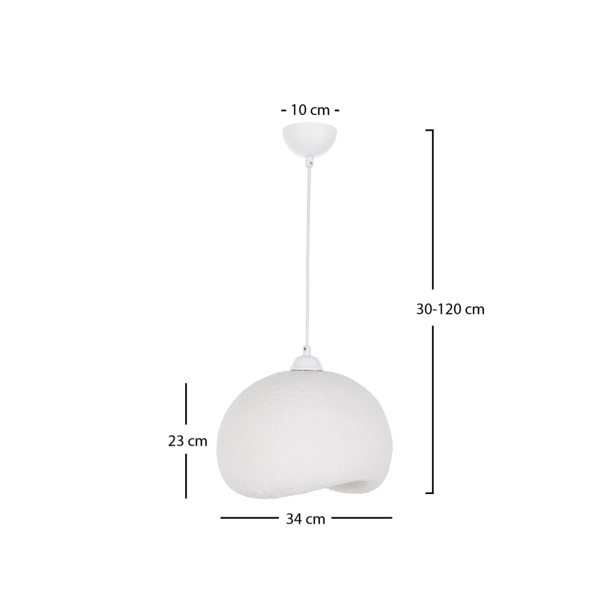 Brilagi - Pendel med kabel WABI SABI 1xE27/40W/230V Ø 34 cm hvid