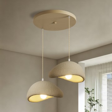 BRILAGI - Pendel med kabel WABI SABI 2xE27/60W/230V beige