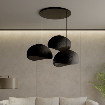 Brilagi - Pendel med kabel WABI SABI 3xE27/40W/230V Ø 60 cm sort