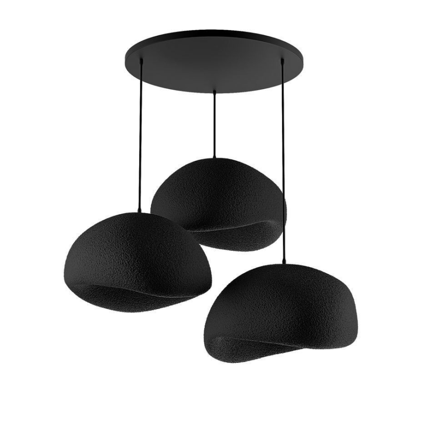 Brilagi - Pendel med kabel WABI SABI 3xE27/40W/230V Ø 60 cm sort