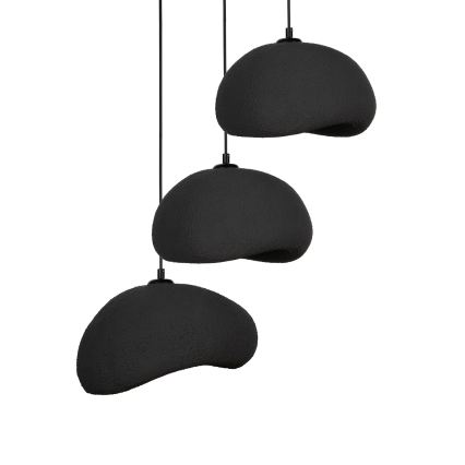 Brilagi - Pendel med kabel WABI SABI 3xE27/40W/230V Ø 60 cm sort