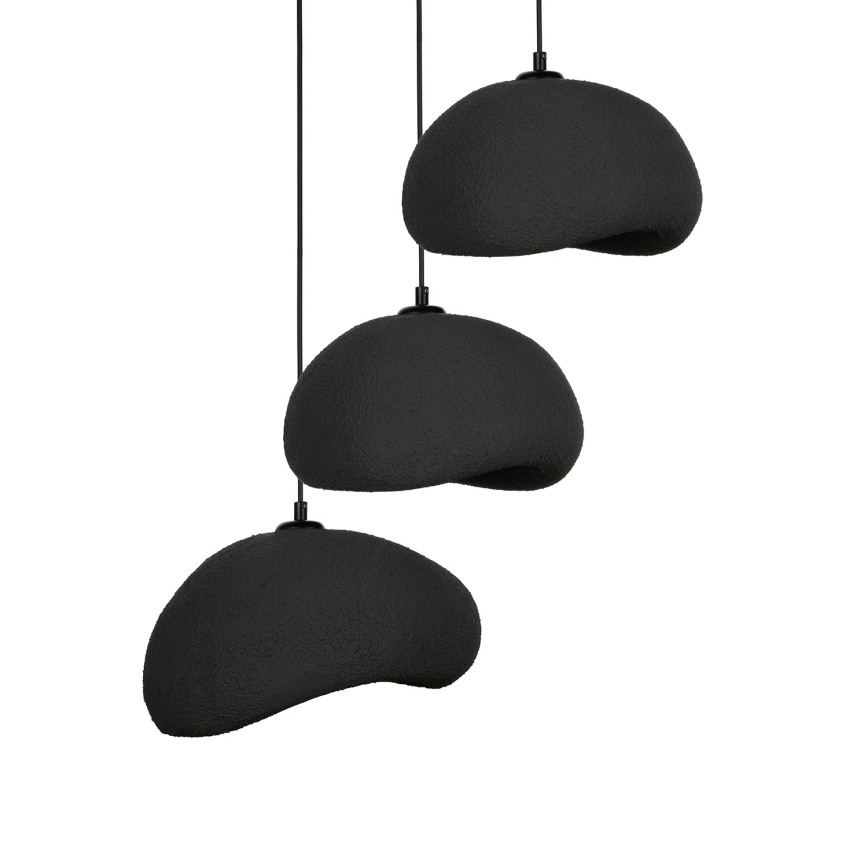 Brilagi - Pendel med kabel WABI SABI 3xE27/40W/230V Ø 60 cm sort